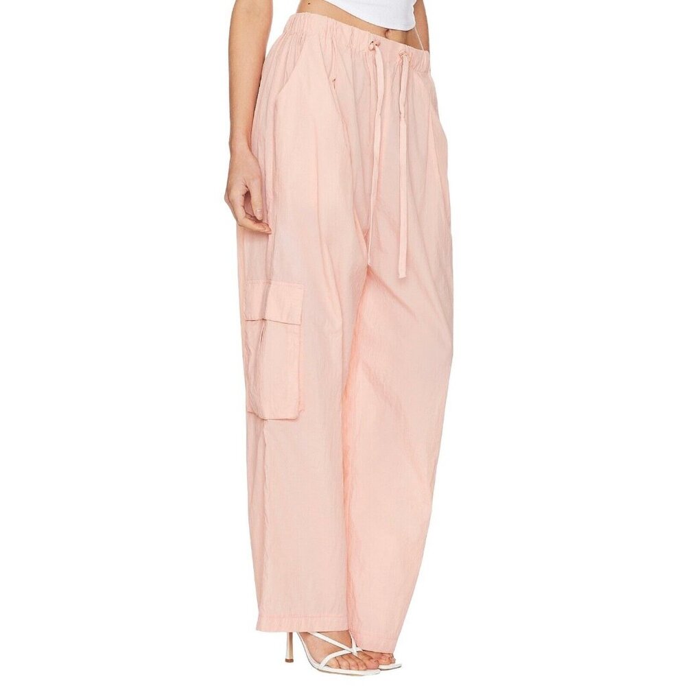 Blank NYC‎ Womens Size XS Primrose Pink Nylon High Rise Pull On Cargo Pant - Picture 2 of 8